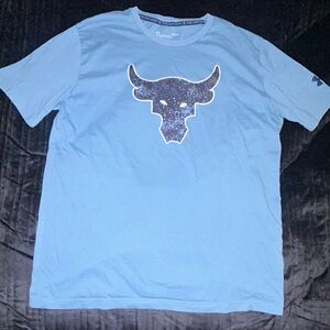 Under Armour Project Rock Short Sleeve T Shirt Men’s L light Blue
